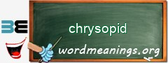 WordMeaning blackboard for chrysopid